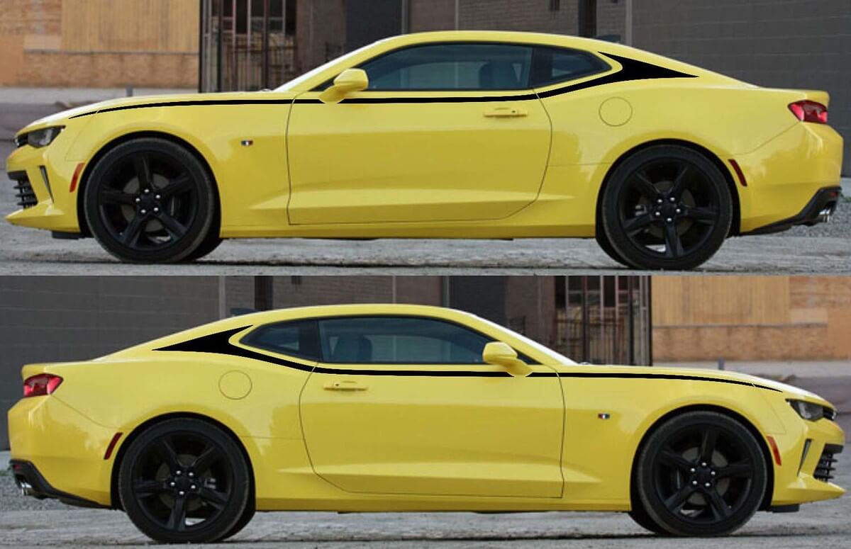 C-Pillar Upper Accent Pair Pillar Vinyl Decal Sticker for Chevrolet Camaro 2016-2018