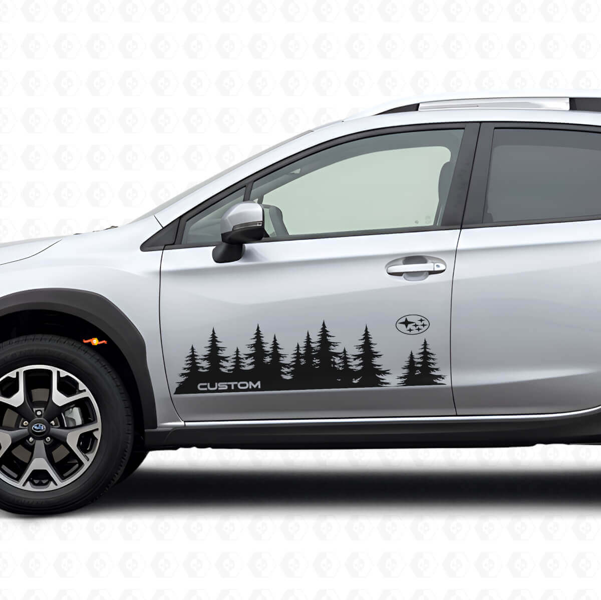 Forest Style Door Vinyl Decal Set for Suba Crosstrek 