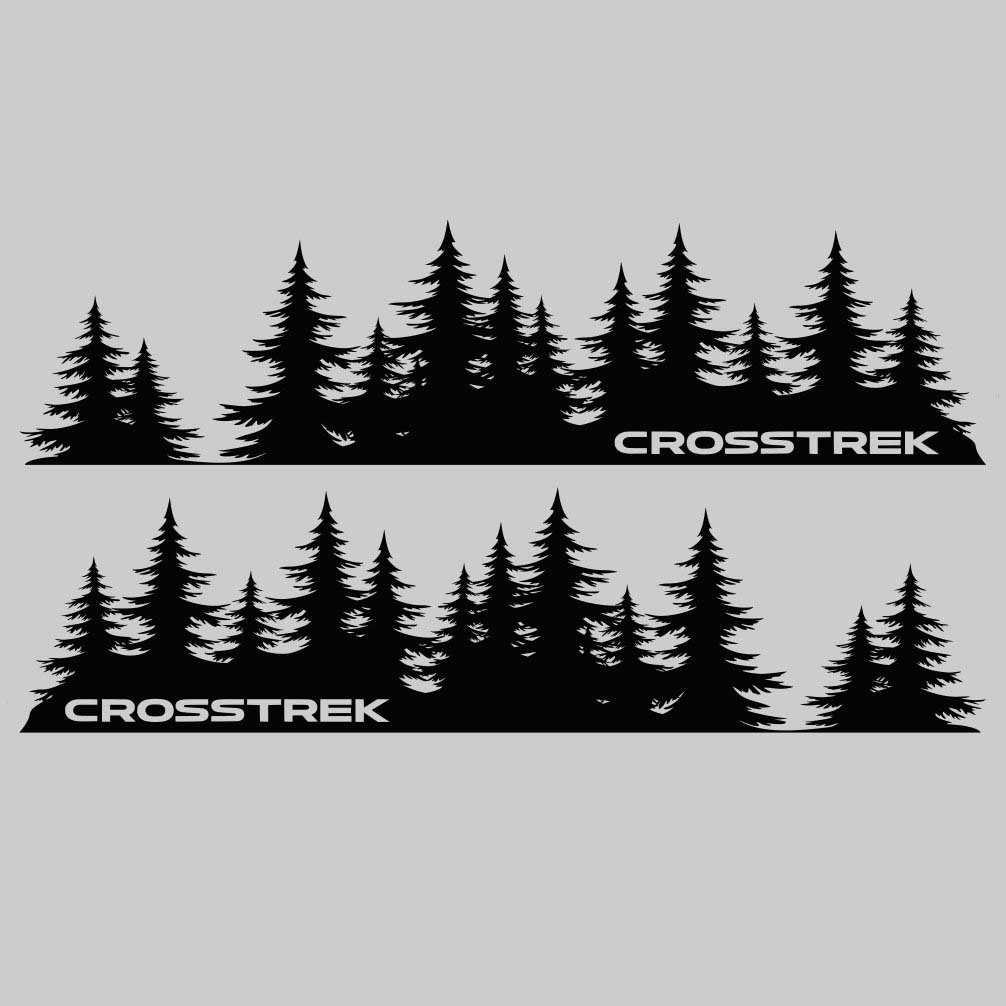 Subaru Crosstrek tree Decal custom vinyl Door graphic Forest Silhouette Tree sticker