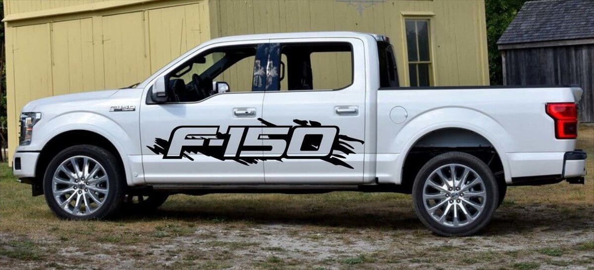 Side Large Vinyl Decals Graphics Rally Sticker Kit for Ford F150 Raptor