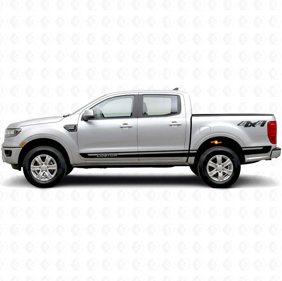 Custom 4x4 Side Stripes Vinyl Decal Kit for Musclecar Ranger Wildtrak