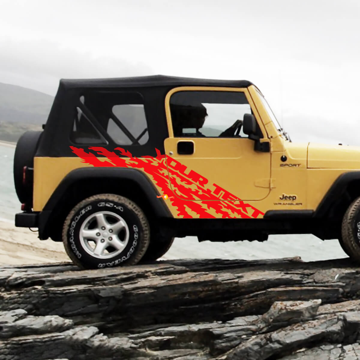 Custom Vinyl Wrap Kit Wrangler Torn for Jeep Wrangler TJ YJ