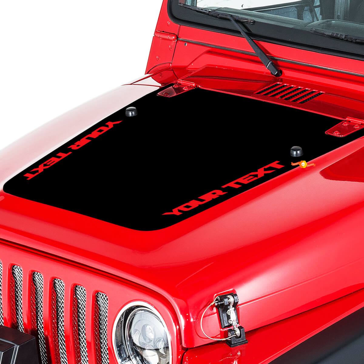 Wrangler Vinyl Hood Sticker Decal Kit for Jeep Wrangler TJ JK