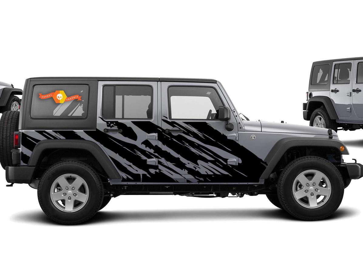 Jeep Wrangler (2007-2016) Kit di decalcomania in vinile personalizzato a 4 porte - Shred