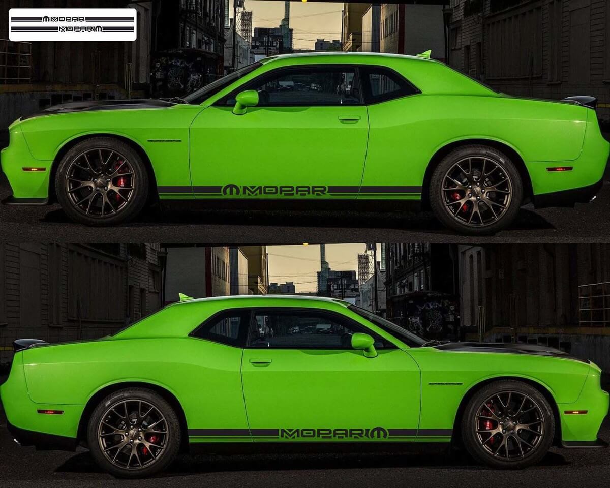 Mopar Style Stripes Side Vinyl Decal Sticker for Dodge Challenger 2009-2018