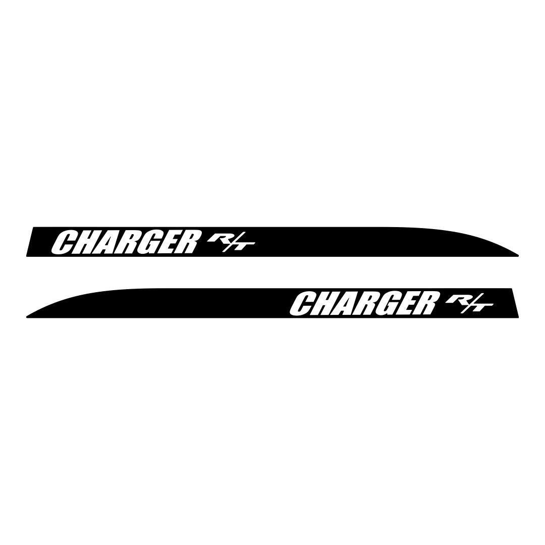 Dodge Charger R / T vorgeschnittene hintere Viertelstreifen Aufkleber Set 2006 2007 2008 2009 2010