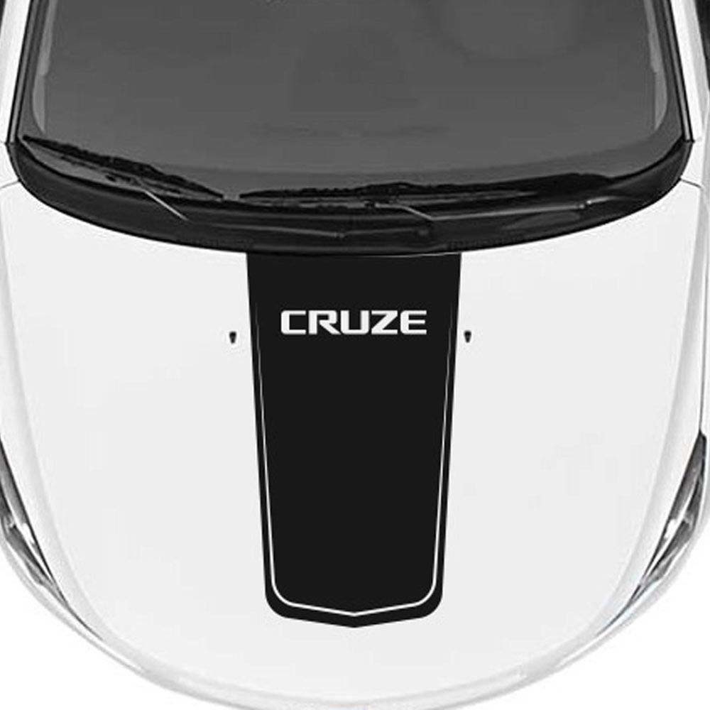Chevrolet Chevy Cruze - Rally Racing Stripe Hood Graphic Cruze  lettering