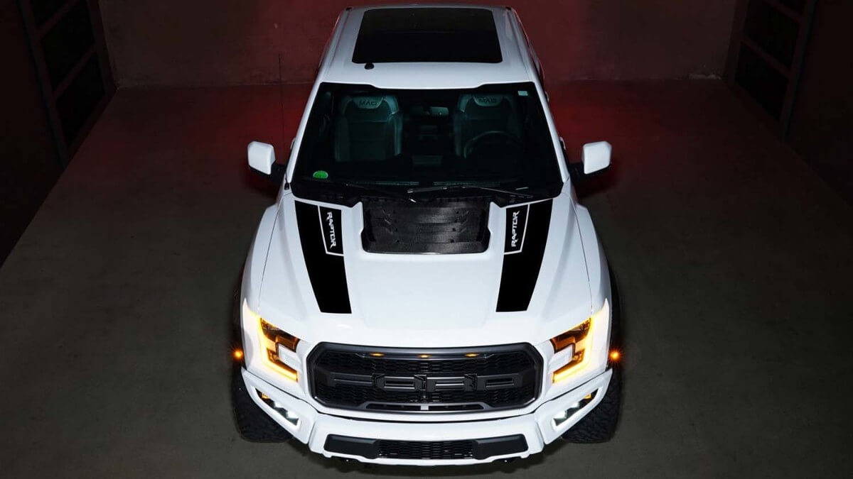 Hood Vinyl Decals Graphics Rally Sticker Kit Set Of 2 for Ford F-150 Raptor 2016-2018