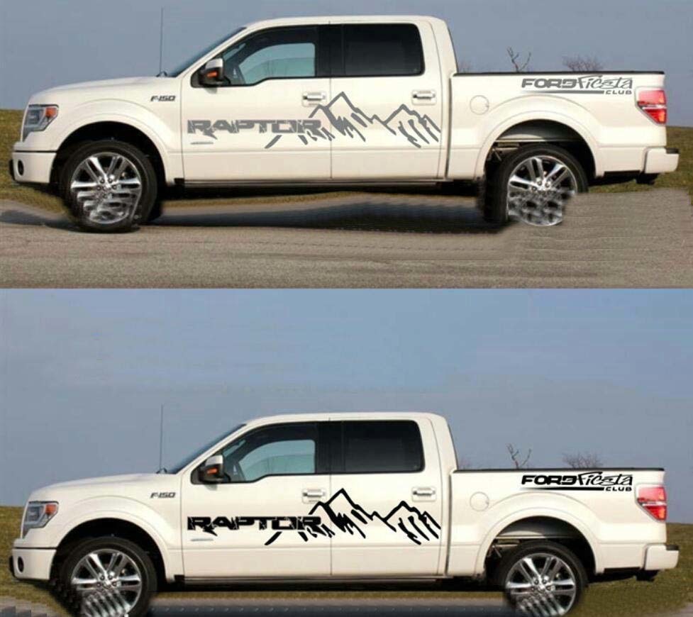 2 PCS Graphics Mountain Car Aufkleber Pickup Truck Heck Aufkleber für Ford Raptor F150