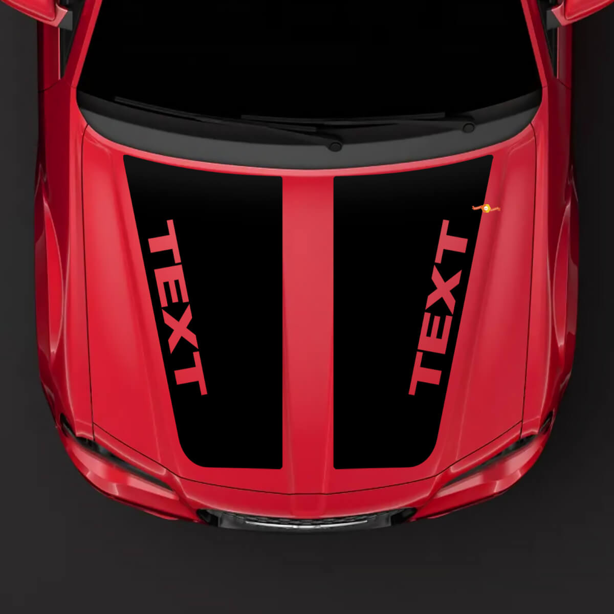 HEMI style hood Sticker Decal top blackout pre-cut for 2005-2010 Chrysler 300C SRT-8