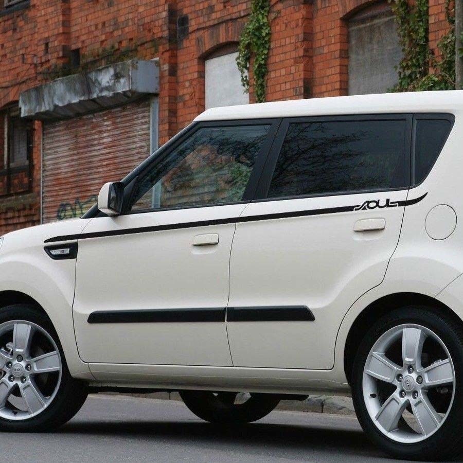 Side Rocker Panel Stripes graphics Decals for Kia Soul 2008- 2013