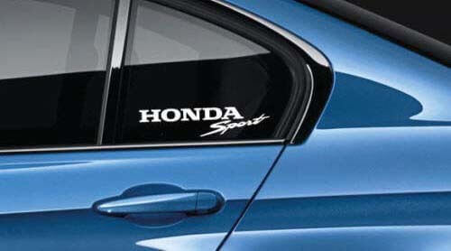 Honda Sport Quarter Window Vinyl Decal Pair for Honda Civic