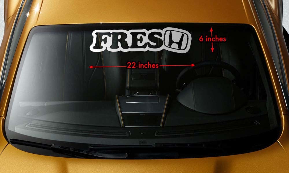 Fresh Honda Windshield Banner Vinyl Heat resistió la etiqueta de calcomanía premium 22 