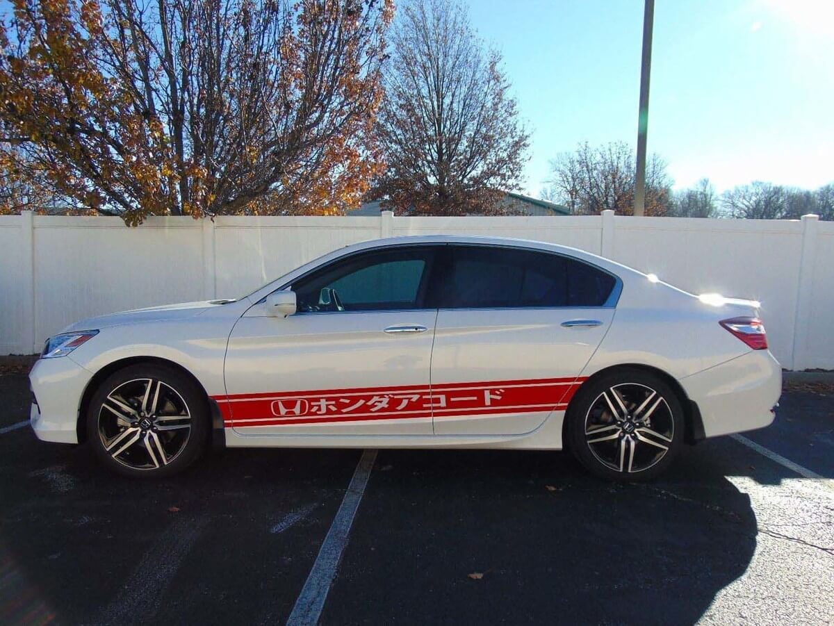 2X Multiple Color Graphics Japanese Racing Vinyl Decal Sticker for Honda Accord