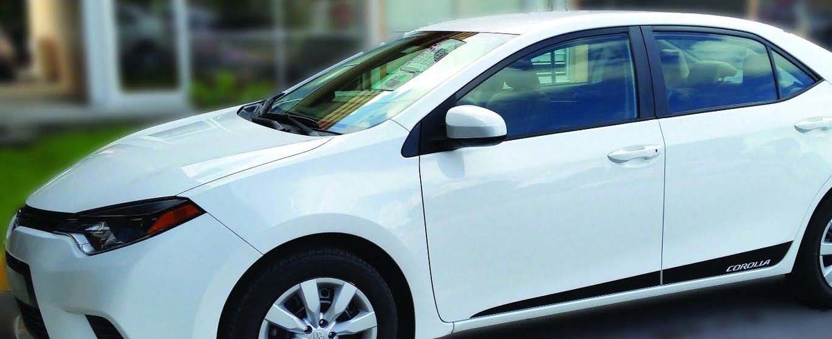 Toyota Corolla vorgeschnittene Seitenstreifen Rocker Panel Decals Vinyl 2015 bis 2017