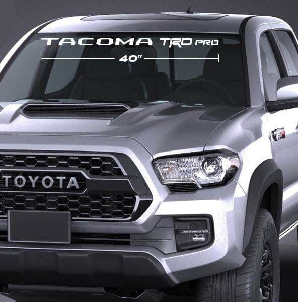 Tacoma TRD Pro Windshield Banner Vinyl Decal for Toyota Tacoma