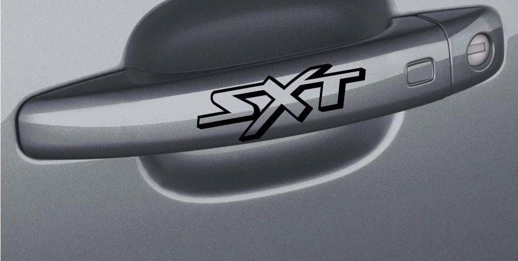 SXT Door Handle Decal Sticker logo Dodge Hemi Charger SRT Pair