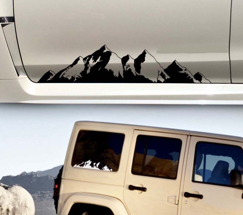 Mountain decal Sticker car truck suv camper door body graphic window windshield vinyl custom personalized forest Nature