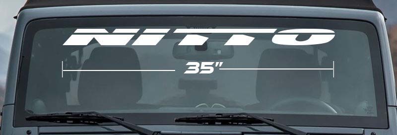 NITTO TIRE WINDSHIELD DECAL VINYL LETTERING 