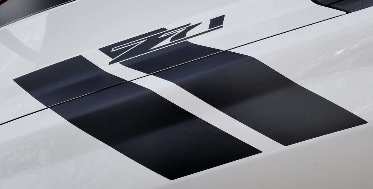 Silverado Chevrolet Hood Hash Marks stripe 2007-2013 Decal Sticker Vinyl