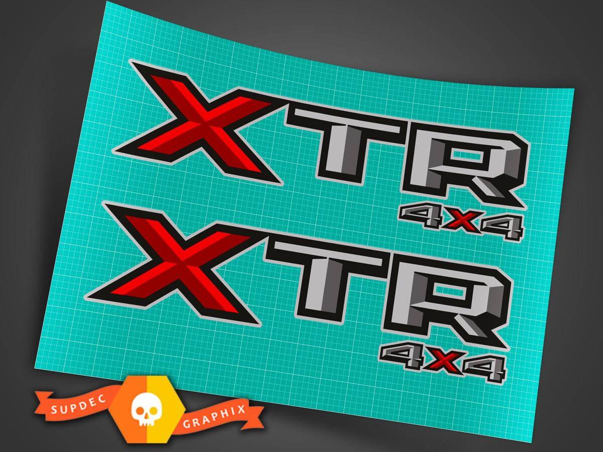 4x4 Bedside Vinyl Decal Stickers Set Of 2 for Musclecar truck F-250 XTR 2018
