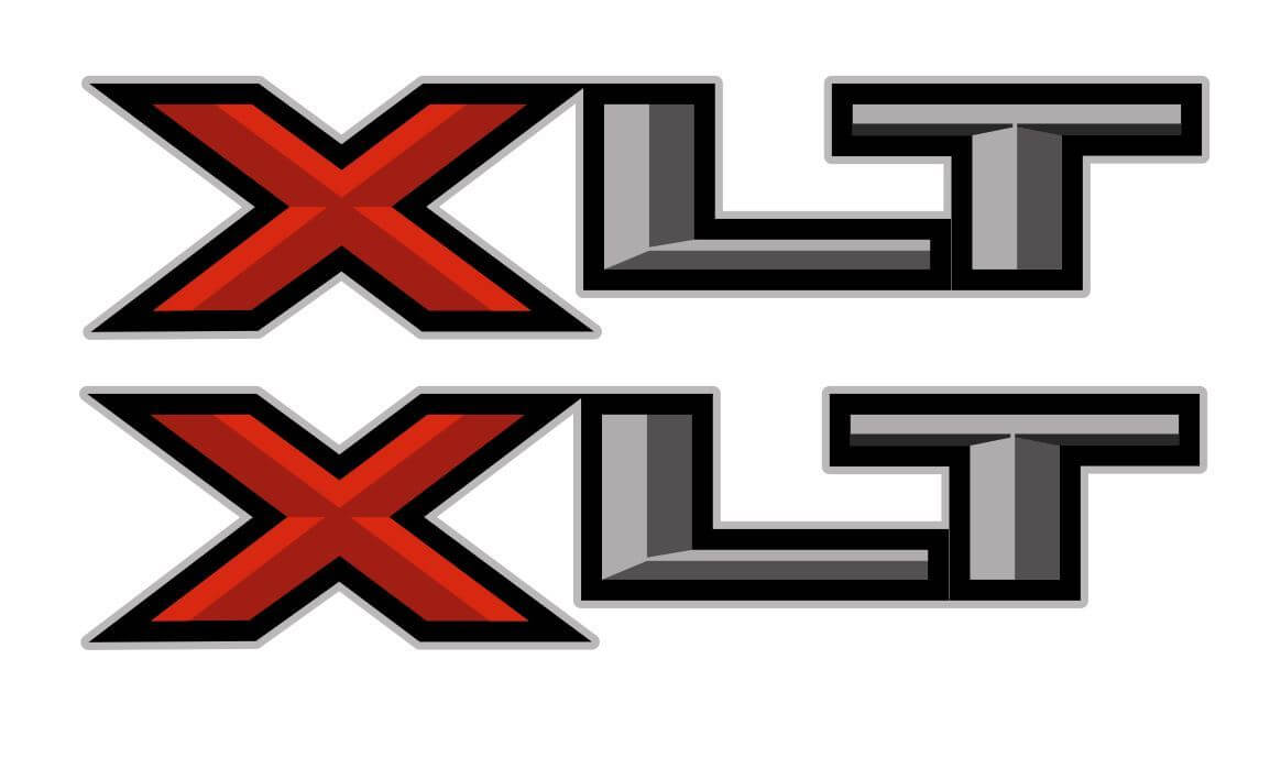 Bedside Vinyl Decal Stickers Set Of 2 for Ford F-150 F-250 XLT 2018