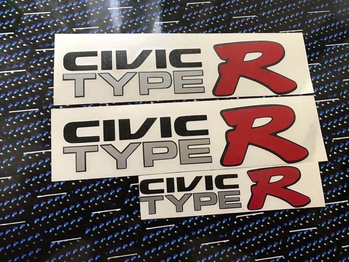 Civic Type R Style Vinyl Decal Kit for Honda Civic EK9