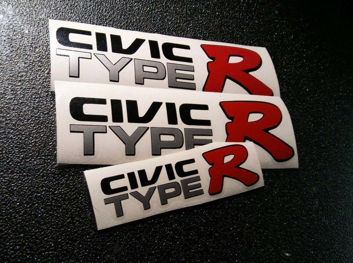 Vinyl Racing Decal Sticker For Type R Logo Honda Civic Acura Auto Car Turbo  JDM