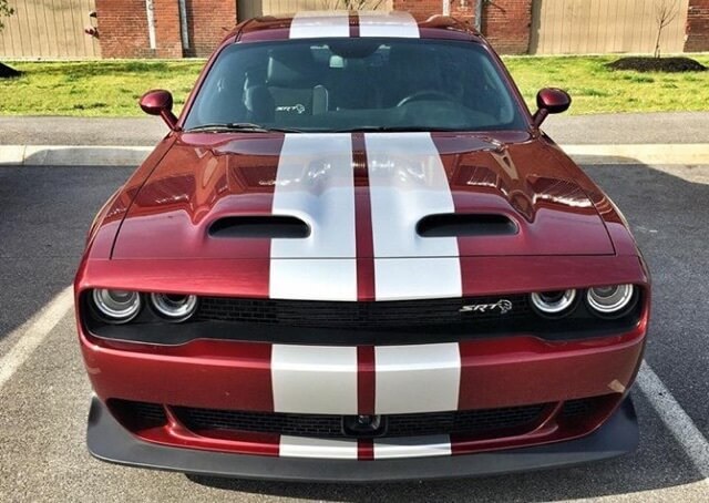 Dual Rally Style Over the Car Stripes Vinyl Decal Kit for Dodge Challenger