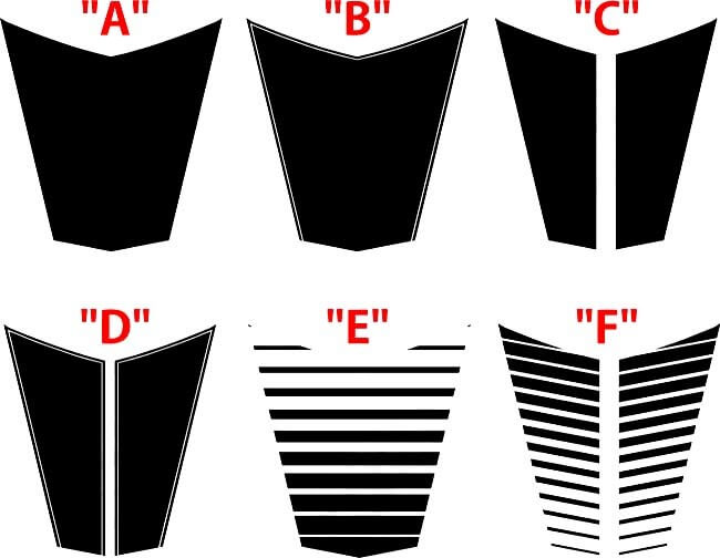 ZL1 Center Accent Stripe Options Hood Vinyl Decal Sticker for Chevrolet Camaro 2017-2024