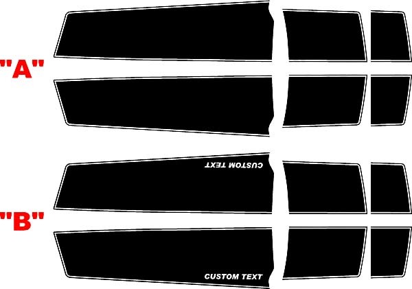 2010 - 2015 Chevrolet Camaro Convertible Concept Style Extended Length  Rally Stripe Kit