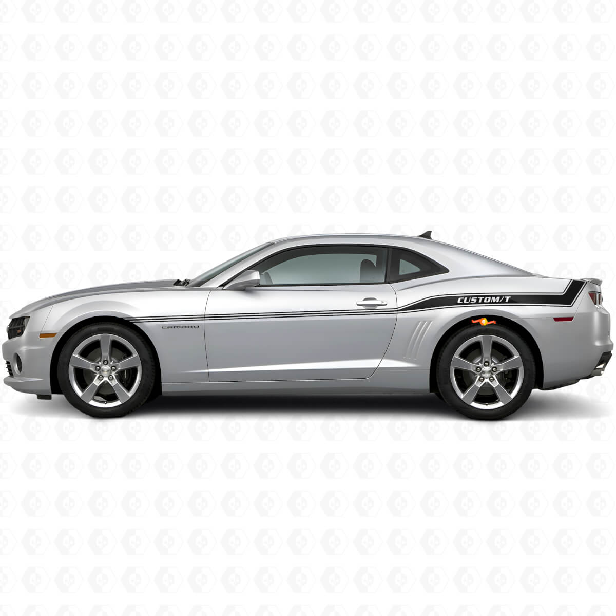Custom Curved Outline Side Stripes Vinyl Decal Kit for Chevrolet Camaro 2010-15