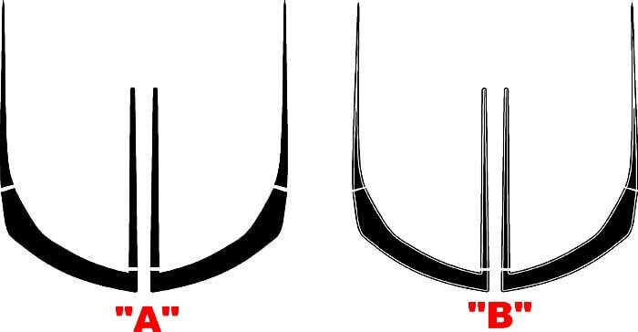 Front Fascia ZL1 Style Accent Stripes Hood Vinyl Decals For Chevrolet Camaro 2016+