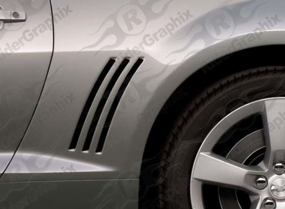 2010 - 2015 Chevrolet Camaro Heckscheiben-Seitenlüftungsakzent-Verdunkelungsaufkleber
