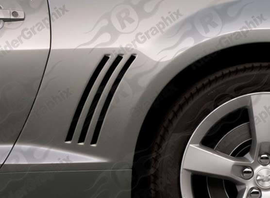2010 - 2015 Chevrolet Camaro Rear Quarter Panel Side Vent  Accent Blackout Stickers Decals
