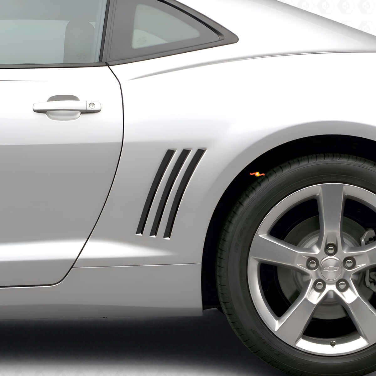 Blackout Rear Quarter Panel Stripes Vinyl Decals Kit for Chevrolet Camaro 2010-2015