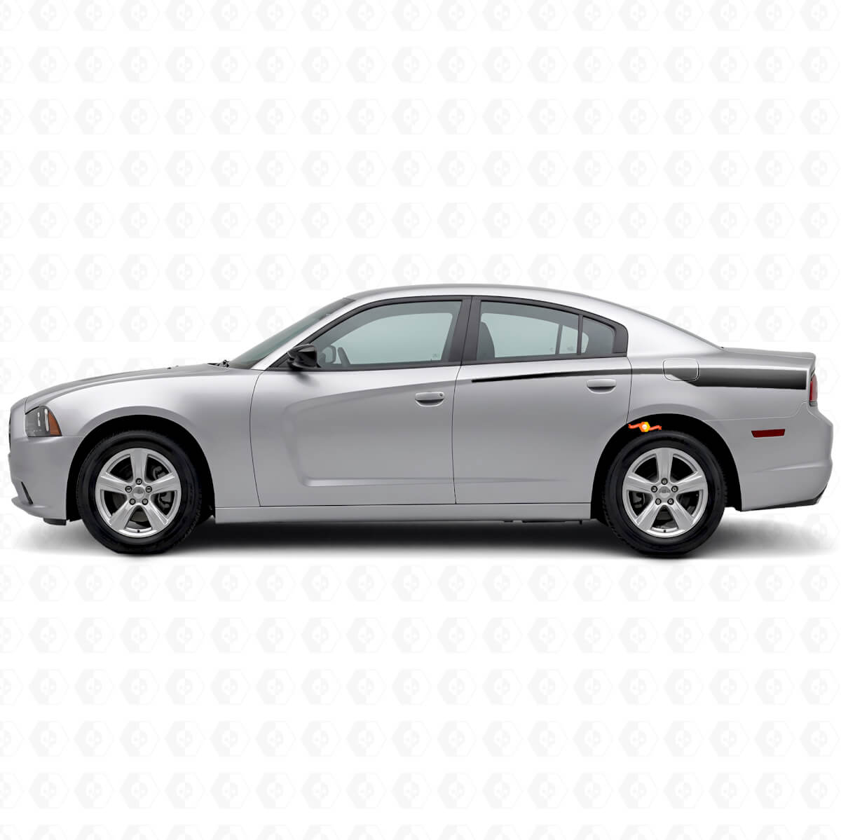 Tapering Stripe Rear Side Vinyl Decal for Dodge Charger 2011-2014
