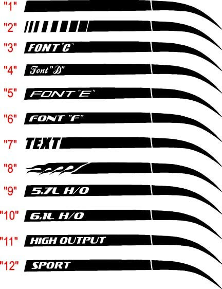 Stinger Quarter Panel Stripes Vinyl Decal Kit for Dodge Charger 2006-2010