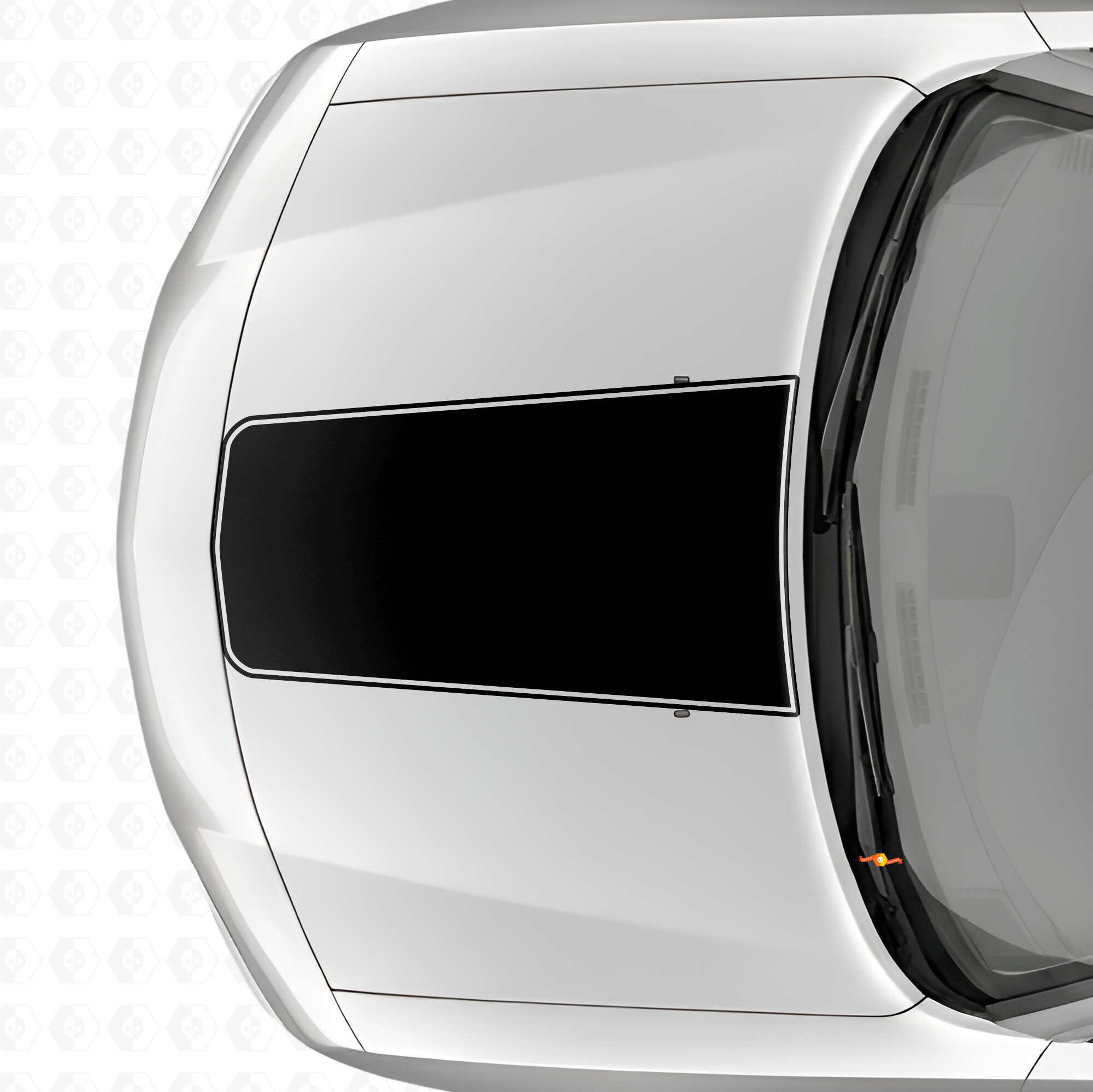 Blackout Outline Wide Stripe Hood Vinyl Decal Sticker for Dodge Charger 2006-2010