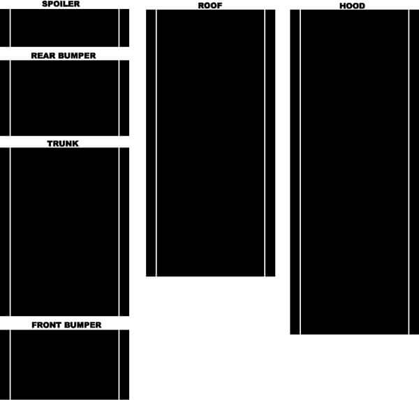 Super Snake Style Stripe Kit Vinyl Decals Stickers for Musclecar Musclecarmodel 2010-2020