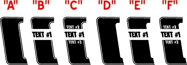 1969 Boss 302 Style C Stripe Vinyl Decals Stickers for Musclecar Musclecarmodel 2015-2020