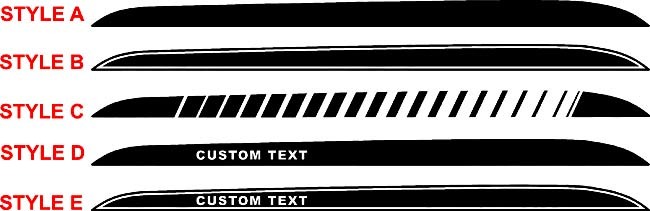 2015 & Up Ford Mustang Lower Side  Accent Stripe Kits Vinyl Decals Stickers 