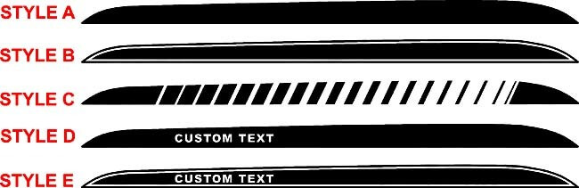 Lower Side Accent Stripe Kit Vinyl Decals Stickers for Ford Mustang 2015-2020
