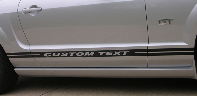 Product: 2005 - 2014 Ford Mustang Rocker Panel Stripe Kits