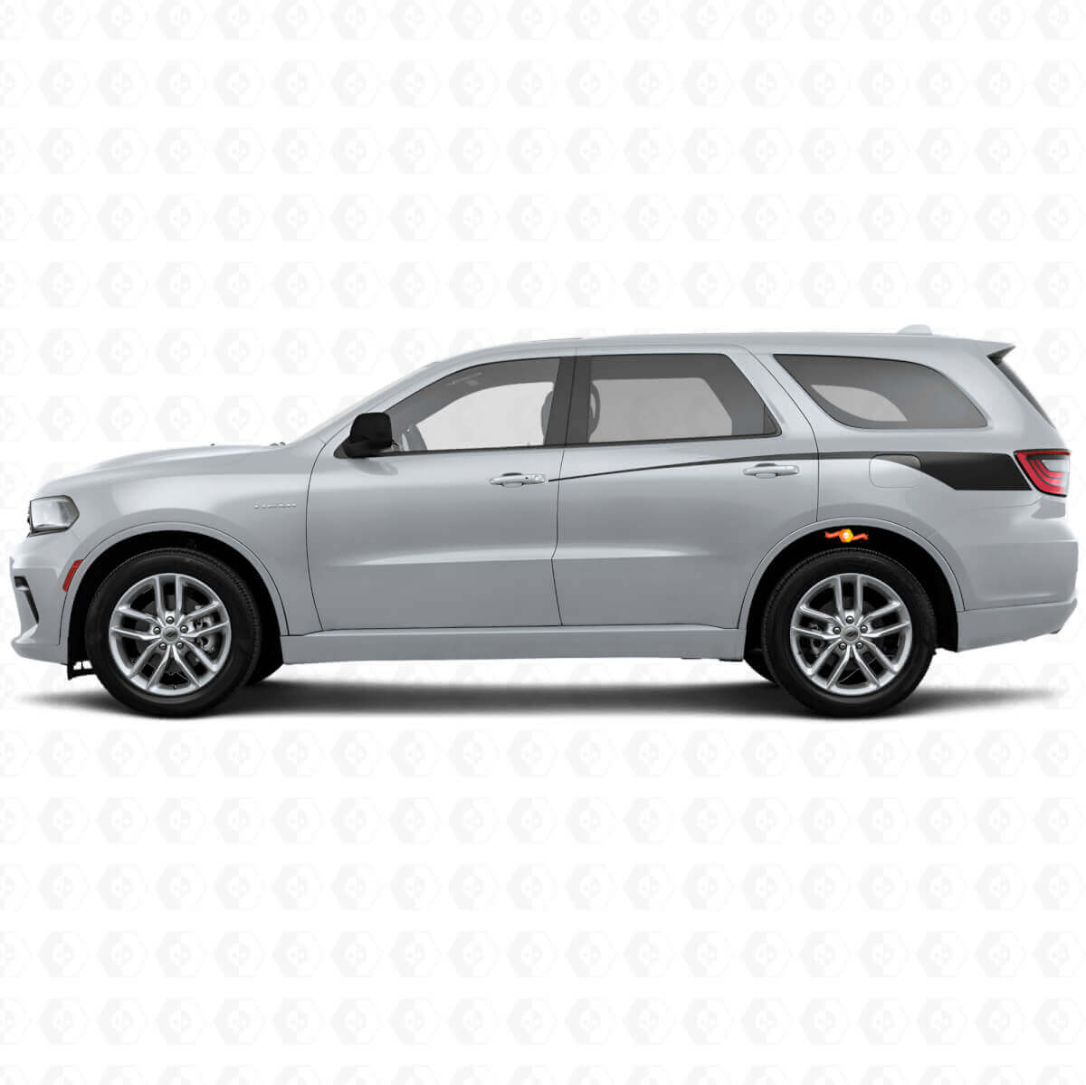 Tapering Rear Side Stripes Vinyl Decal Kit for Dodge Durango 2011+