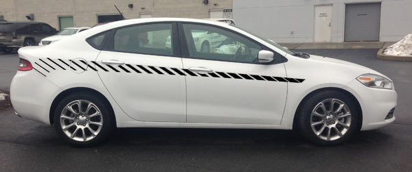 Lower Bodyline Stripe Kit Vinyl Decal Sticker for Dodge Dart