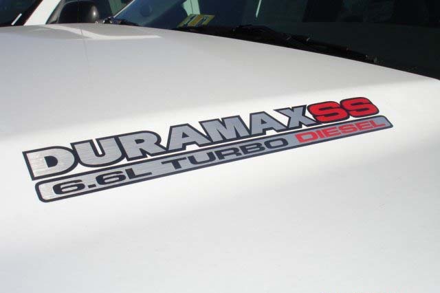 DURAMAX 6.6L Turbo Diesel SS Hood Decals - New Three Color Decal Design