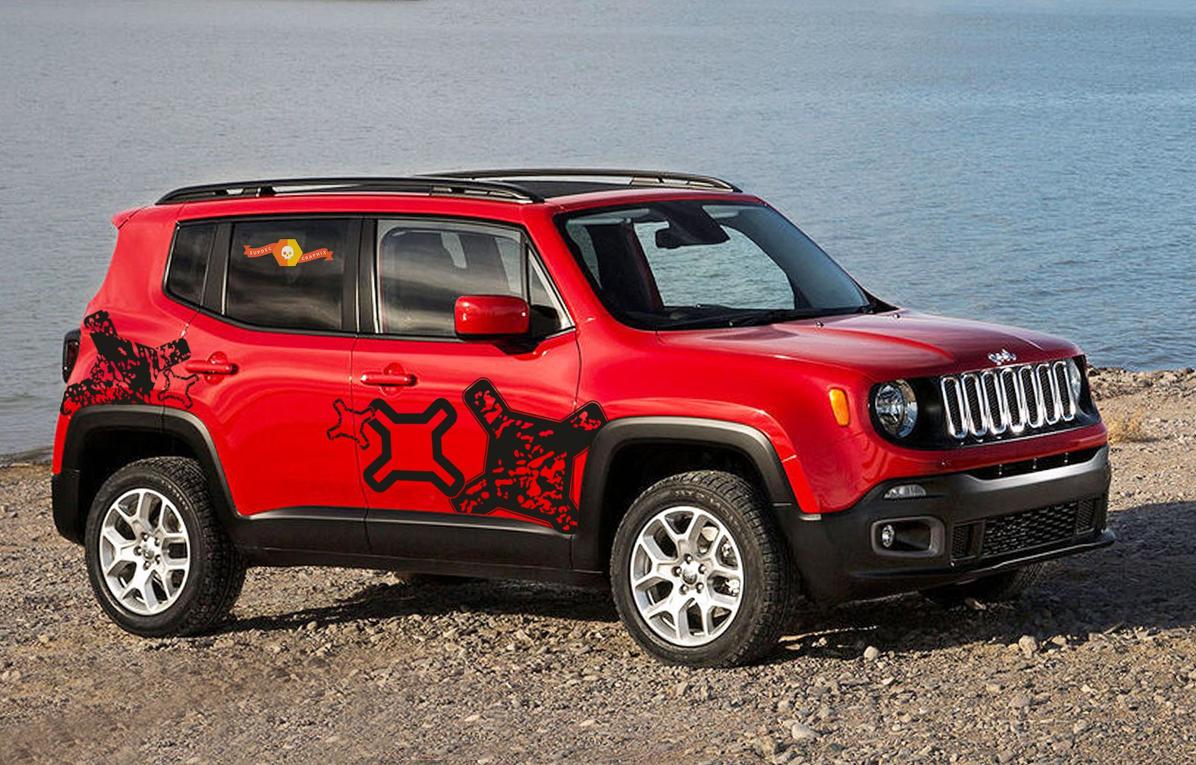Jeep Renegade Logo Vinyl Decal Side Distressed Graphic Off Road Reflective Camo