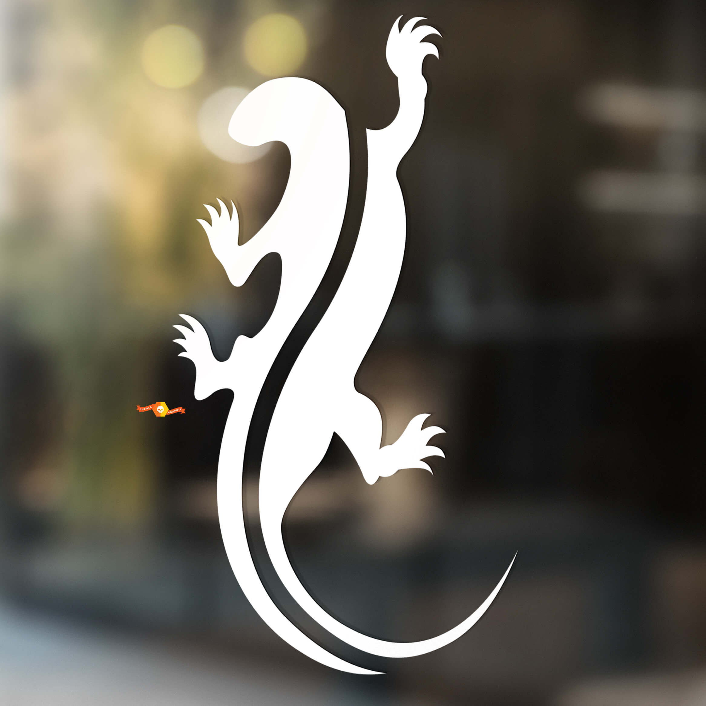 Gecko Lizard Vinyl Art Wall  Window Bathroom Sticker Decal #3