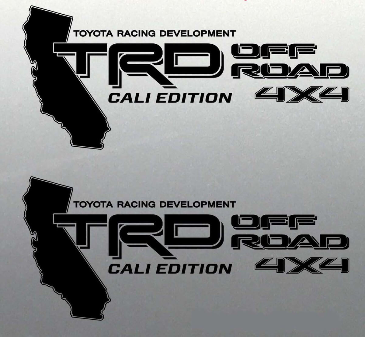 TRD Off Road 4x4 Cali Edition Vinyl Decal for Toyota Tacoma Tundra